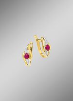 Oorbellen met robijn 