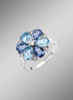 Damesring in bloemmotief 