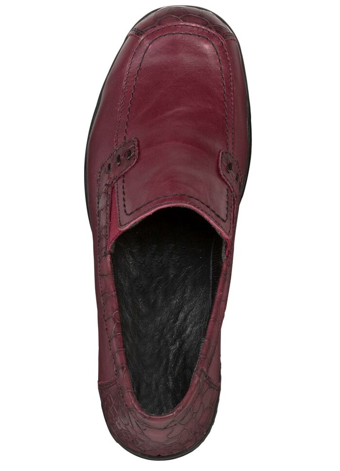 ELENA EDEN pantoffels van gedeeltelijk krokodillenreli&euml;f, gearceerd nappaleer 