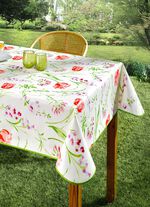 Tafelkleden van tafelzeil met bijpassende schuine band 