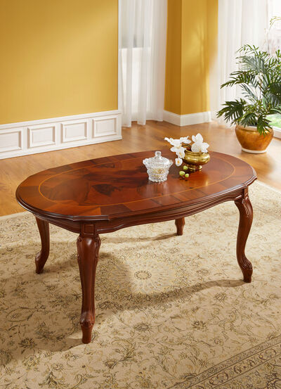 Salontafel met gebogen tafelpoten 