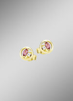 Oorstekers met edelstenen en synthetische zirkonia 