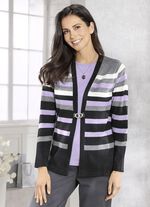 Trui met scheerwol ANTRACIET-LILA-GRIJS GEMÊLEERD