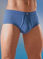 Set van vier slips van fijne rib, met gulp 