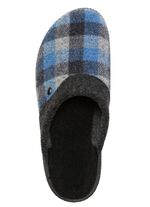 Slippers gemaakt van geruit textielmateriaal BLAUW-GRIJS