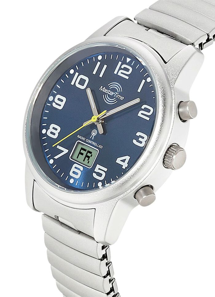 Master Time radiogestuurd dameshorloge met roestvrijstalen trekkoord 