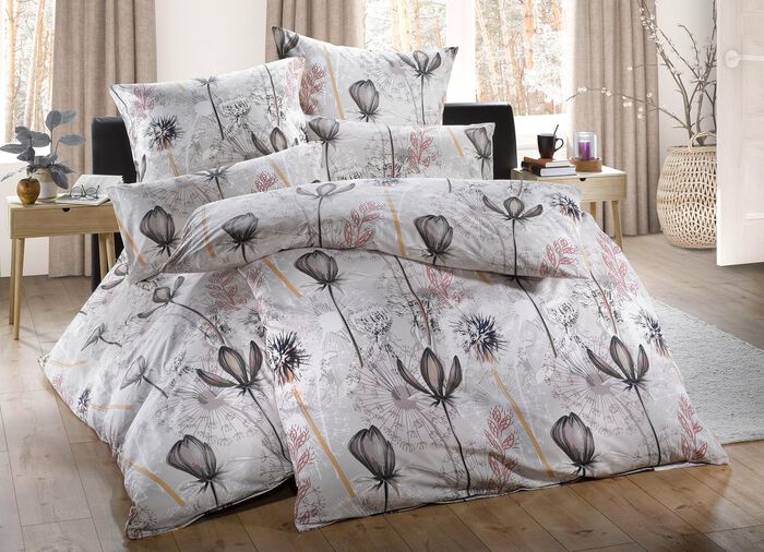 Beddengoedset met paardenbloemmotief 