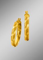 Deels gematteerde creoolse oorbellen 