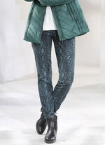 Broek met trendy reptieldessin 