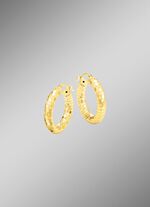 Gefacetteerde creolen van verguld zilver 