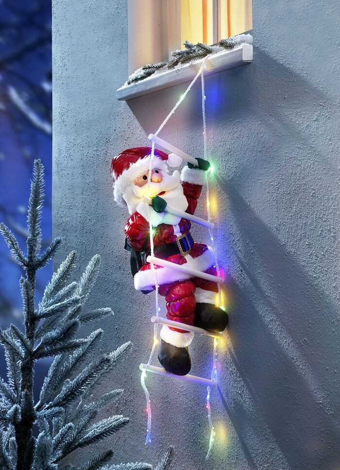 Kerstman op led-ladder 