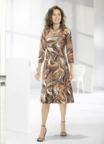 Jurk met schitterende kleurenprint CAMELBRUIN