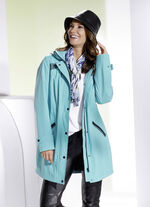 Lange functionele jas met afneembare capuchon 