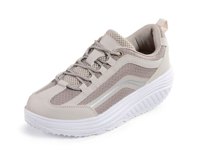 Aerosoft walker-veterschoenen met vervangbare binnenzool van zacht schuim BEIGE