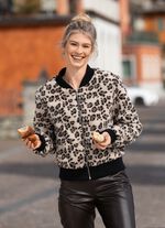 Korte jas van teddy-pluche 