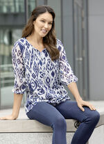 Tuniek met felgekleurde print 