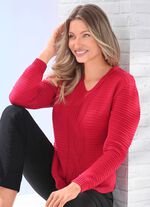 Pullover met een elastische kabelstructuur 