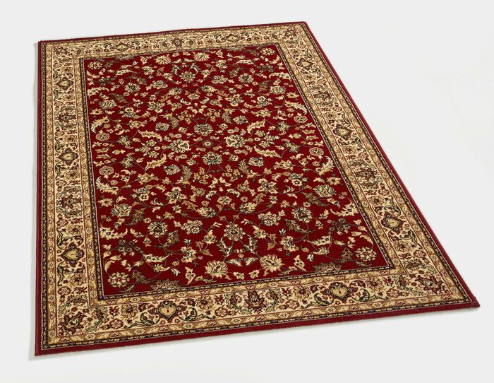 Vloerkleedjes en tapijten met bijzonder hoge pooldichtheid ROOD MET PATROON