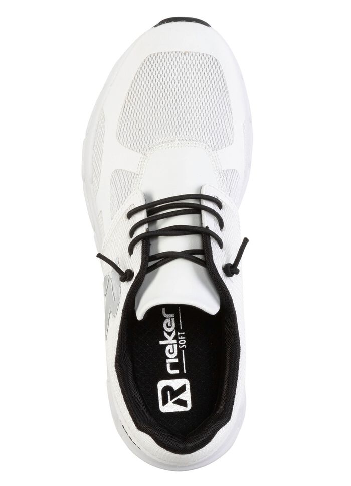 Rieker sneaker gemaakt van gedeeltelijk gecoat mesh-materiaal WIT