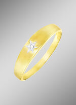 Prachtige damesring in bicolor met diamant 