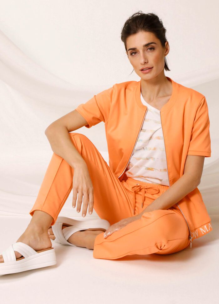 Sweatjack met geribbelde manchetten 