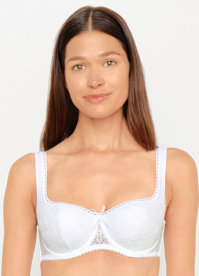 Susa dirndl-bh met gebloemd, elastisch kant aan de voorzijde 