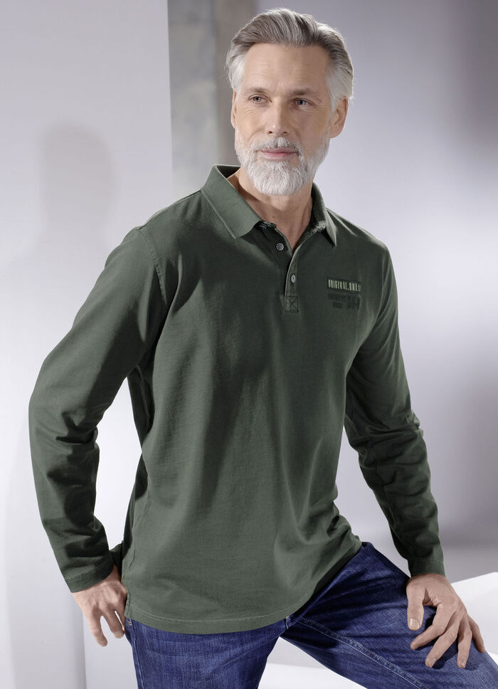 Poloshirt van “Milano Italy” in 2 kleuren OLIJF