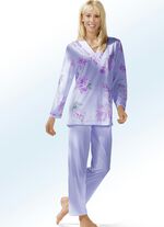 Pyjama met V-hals en lange broek SERING-MULTICOLOR