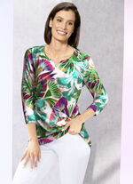 Shirt met kleine V-spleet 