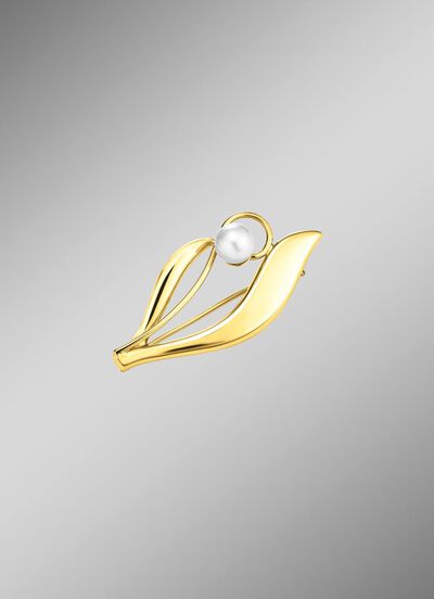 Prachtige speld met zoetwaterparel 