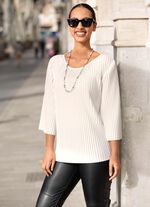 Tuniek van luchtige plooien ECRU