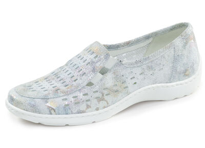 Waldläufer, zomerpantoffels voor dames, breedte H, met uitneembaar voetbed 