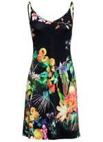 Jurk met spaghettibandjes en een kleurrijke print 