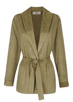 Lange blazer met sjaalkraag 