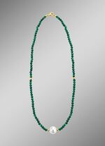 Ketting met parelglans en edelsteenglans 