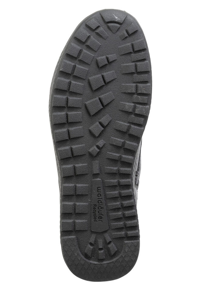 Waldläufer, comfortabele dames enkellaarsjes, winterschoenen, breedte H, gemaakt van hertenleer ZWART
