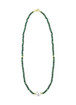 Ketting met parelglans en edelsteenglans 