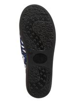 Set van 2 pantoffels van fluweelzacht, bedrukt textielmateriaal 1X BLAUW, 1X BORDEAUXROOD