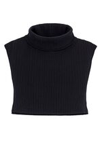 Coltrui met beugel en geribd breisel ZWART