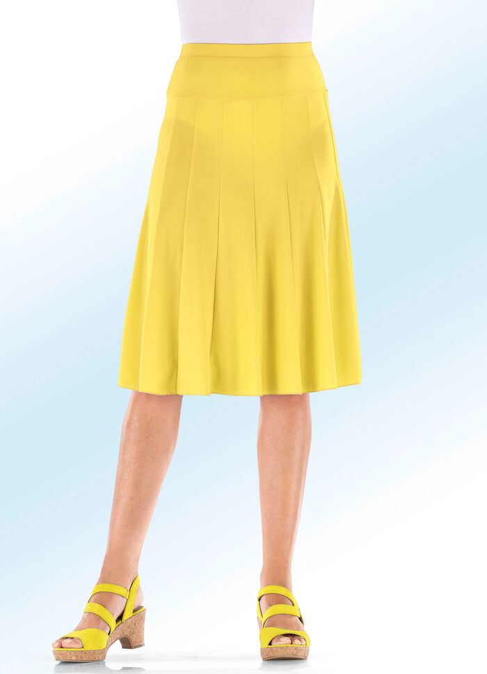 Paneelrok met aansluitend passtuk ZONNENGEEL