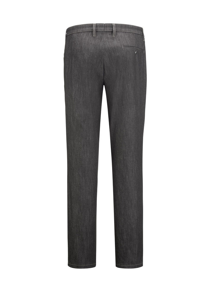 "Klaus Models" onderbuik fijne jeans in 2 kleuren ANTRACIET