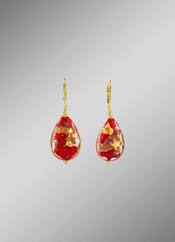 Oorbellen met Murano glaskralen 