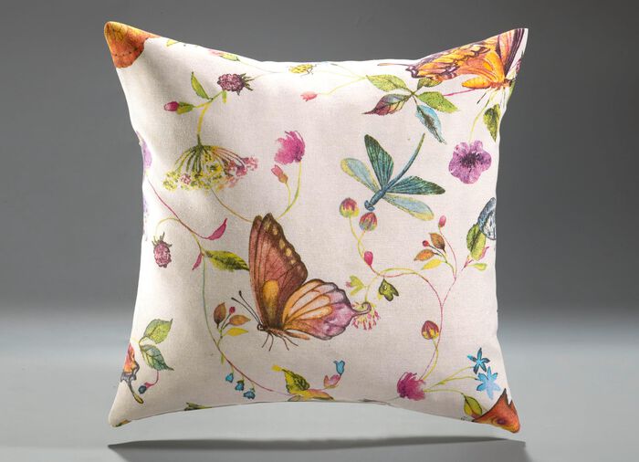 Bedsprei en kussenslopen met vlindermotieven KLEURRIJK