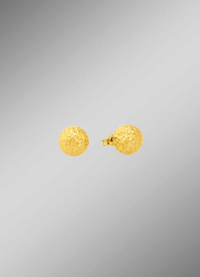 Gefacetteerde gouden oorknopjes 