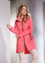 Functionele korte jas met capuchon die in de kraag kan worden opgeborgen 