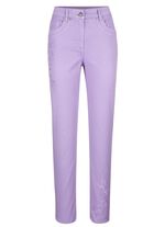 Broek met bloemenborduursel 