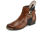 Caprice, chique dames enkellaarsjes, breedte G, met uitneembare binnenzool BRUIN-DONKERBRUIN