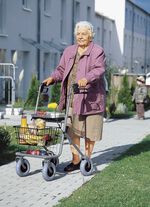 Inklapbare rollator met vastzetrem 