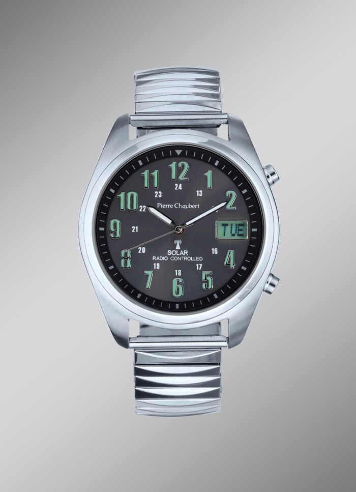 Pierre Chaubert radiogestuurd herenhorloge op zonne-energie 