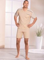 G&ouml;tting Shorty met natuurlijk gekleurd katoen en V-hals 